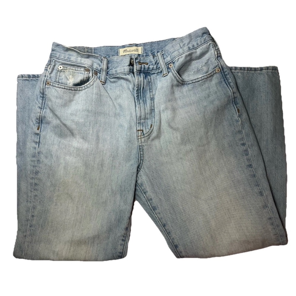 Madewell The Perfect Vintage Jean Light Blue Wash Distressed Size 28